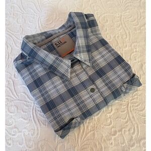 5.11 Tactical Women's Plaid Long Sleeve Snap Closure Shirt Blue‎ Gray Size XXL